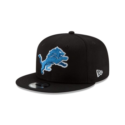 Black Detroit Lions Hat - New Era NFL Historic 9FIFTY Snapback Caps USA5089731